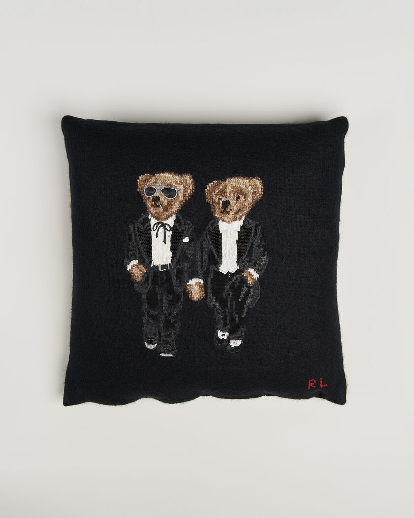 Ralph Lauren Home Ralph & Ricky Bear Wool/Alpaca Pillow Black – Svart