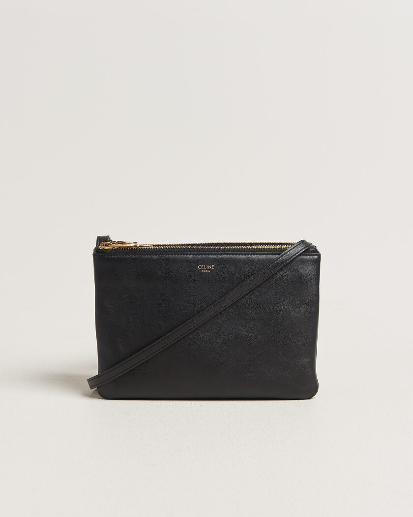 Celine Pre-Owned Trio Bag Small Leather Black – Svart