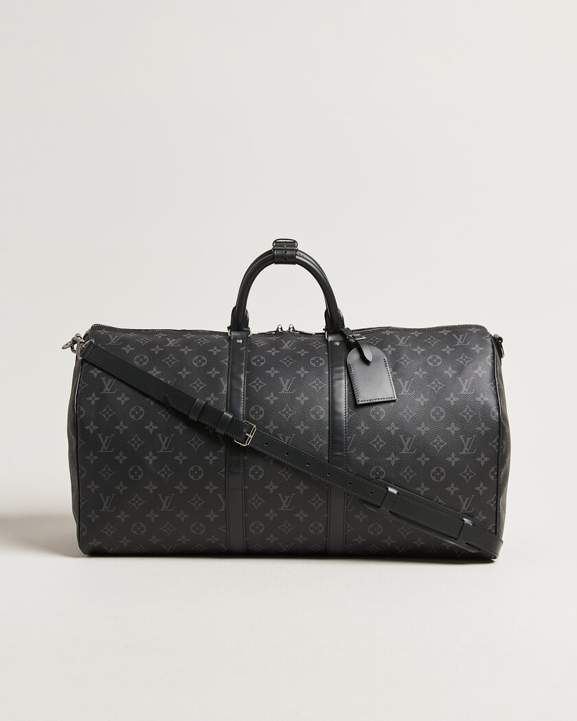 Louis Vuitton Pre-Owned Keepall 55 Bandoulière Monogram Eclipse – Svart