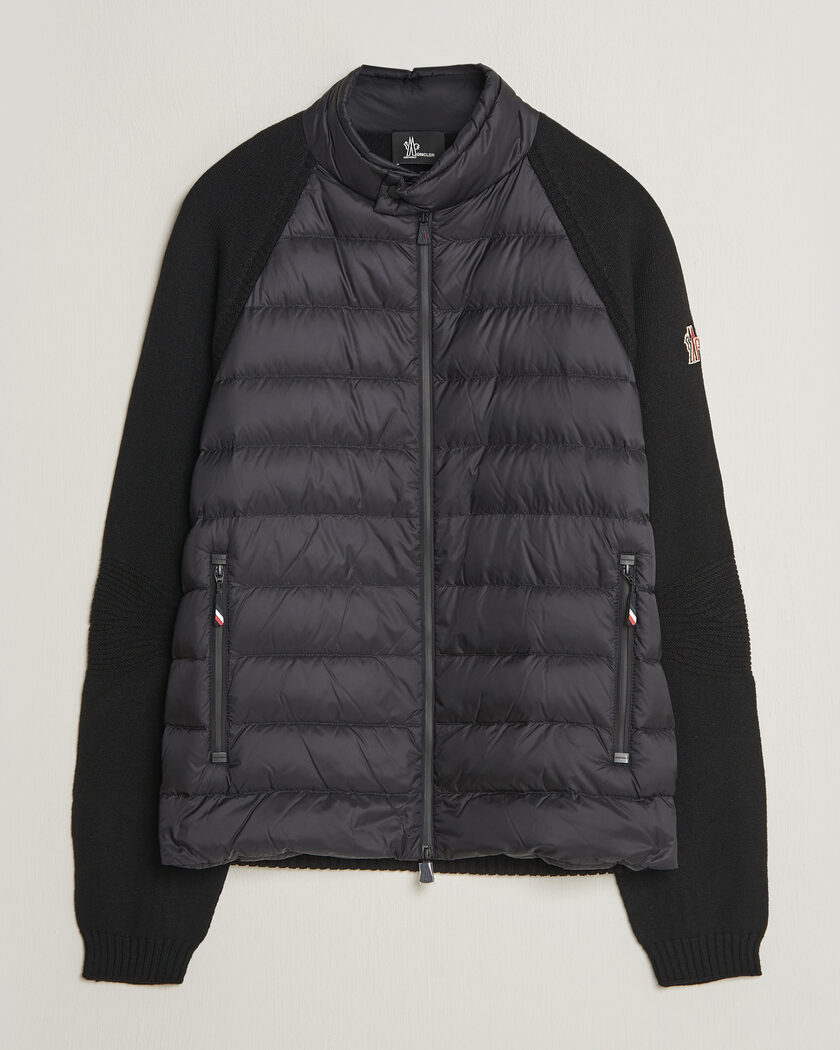 Moncler Grenoble Padded Hybrid Cardigan Black – Svart