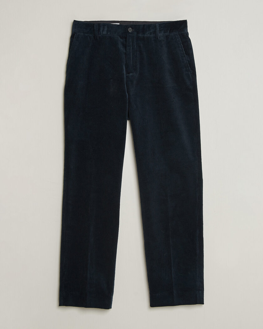 Filippa K Julian Corduroy Chino Trousers Dark Navy – Blå