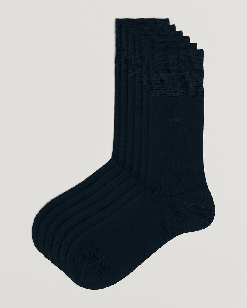 CDLP 6-Pack Mid Length Socks Dark Navy – Blå
