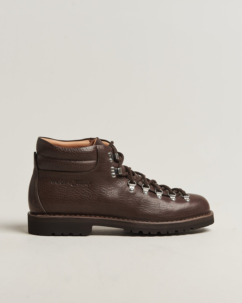 NN07 Fracap M127 Grained Leather Boot Dark Brown – Brun