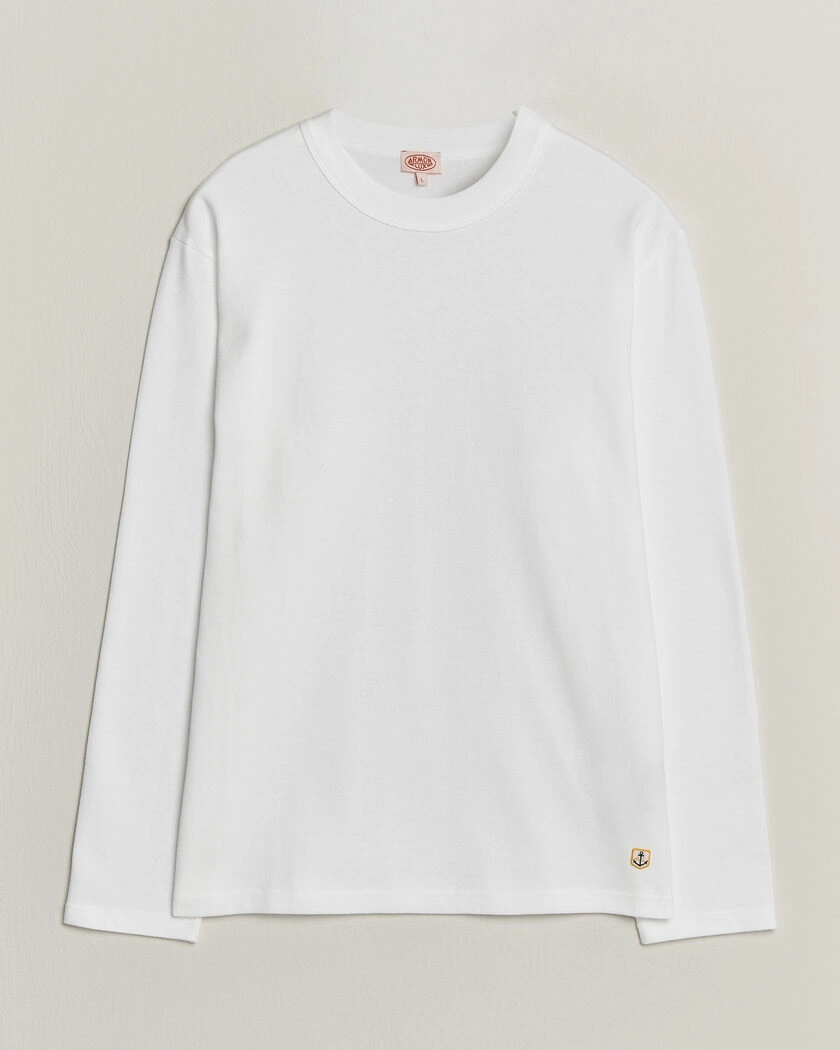 Armor-lux Heritage Long Sleeve Cotton T-Shirt White – Hvit