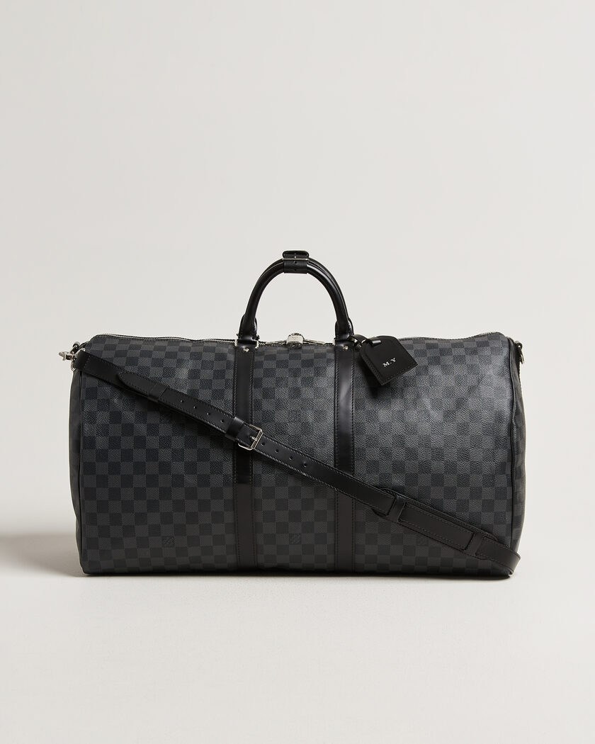 Louis Vuitton Pre-Owned Keepall Bandouliére 55 Damier Graphite – Svart