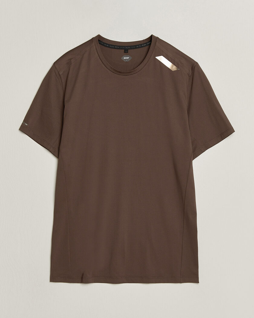 SOAR Running Eco Tech T-Shirt Brown – Brun