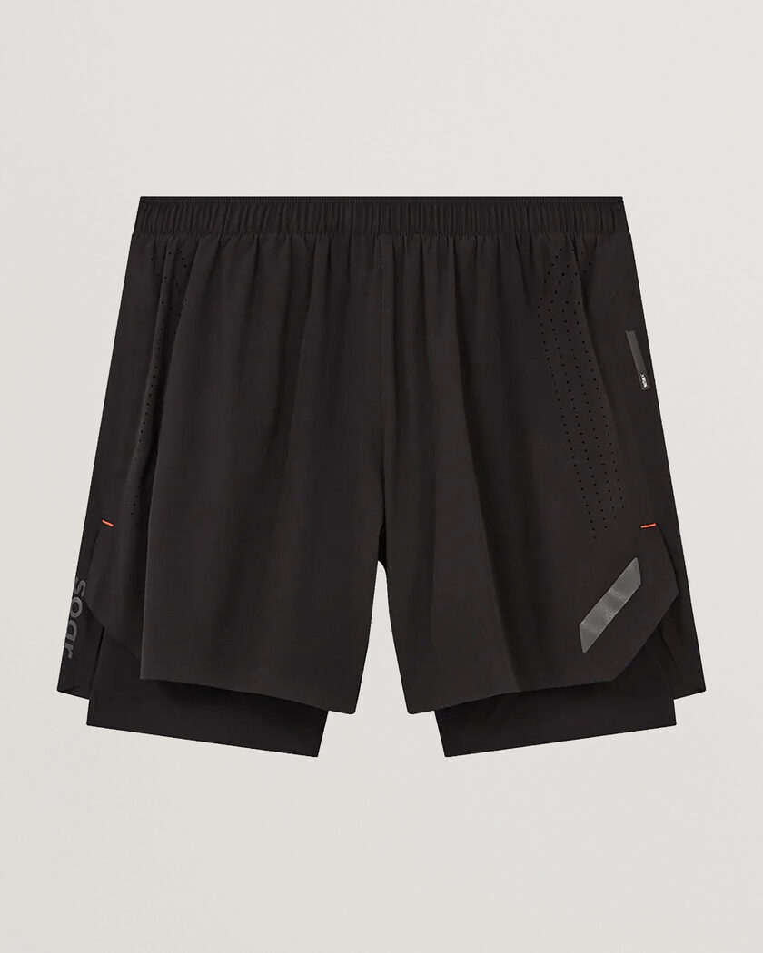 SOAR Running Dual Run Shorts Black – Svart