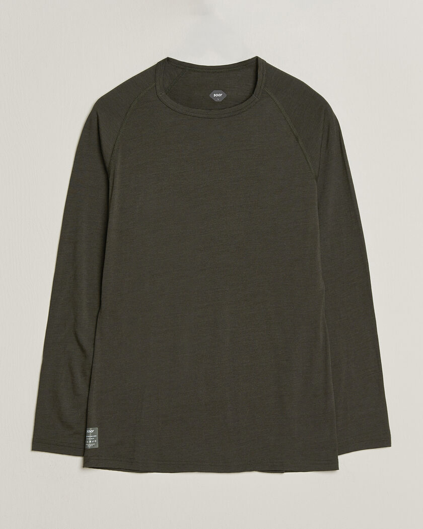 SOAR Running LS Merino/Silk Base Layer Forest – Grønn