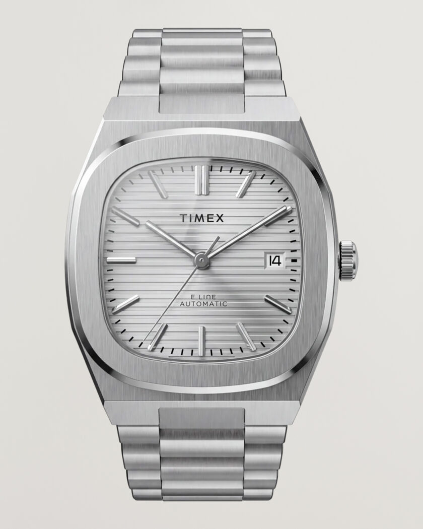 Timex Automatic E Line Stainless Steel 38mm Silver Dial – Sølv