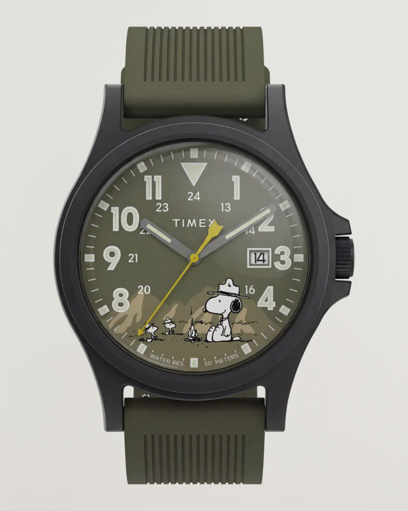 Timex Peanuts x Expedition Acadia 40mm Green Dial – Grønn