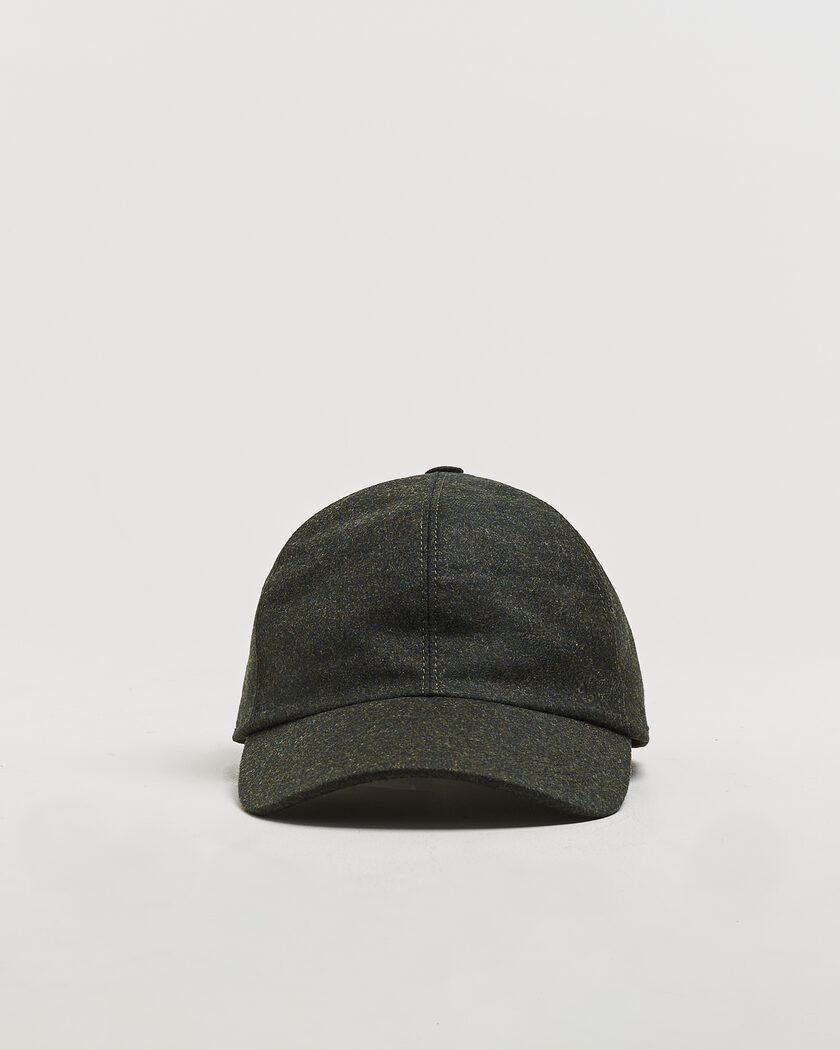 Wigéns Wool/Cashmere Baseball Cap Hunter Green – Grønn