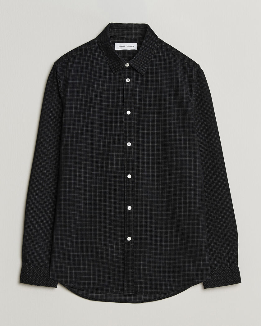 Samsøe Samsøe Liam Baby Cord Checked Shirt Black – Svart