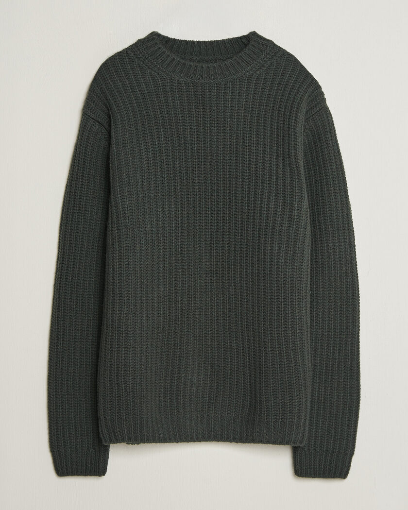 Nudie Jeans Gurry Chunky Knitted Sweater Racing Green – Grønn