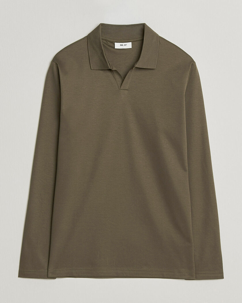 NN07 Paul Long Sleeve Polo Mable Husk – Brun