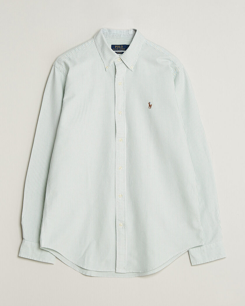 Polo Ralph Lauren Custom Slim Fit Oxford Shirt Pistachio/White – Grønn