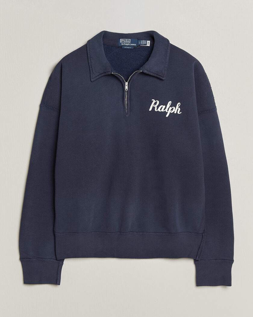 Polo Ralph Lauren Knit Half Zip Sweatshirt Dark Cobolt – Blå