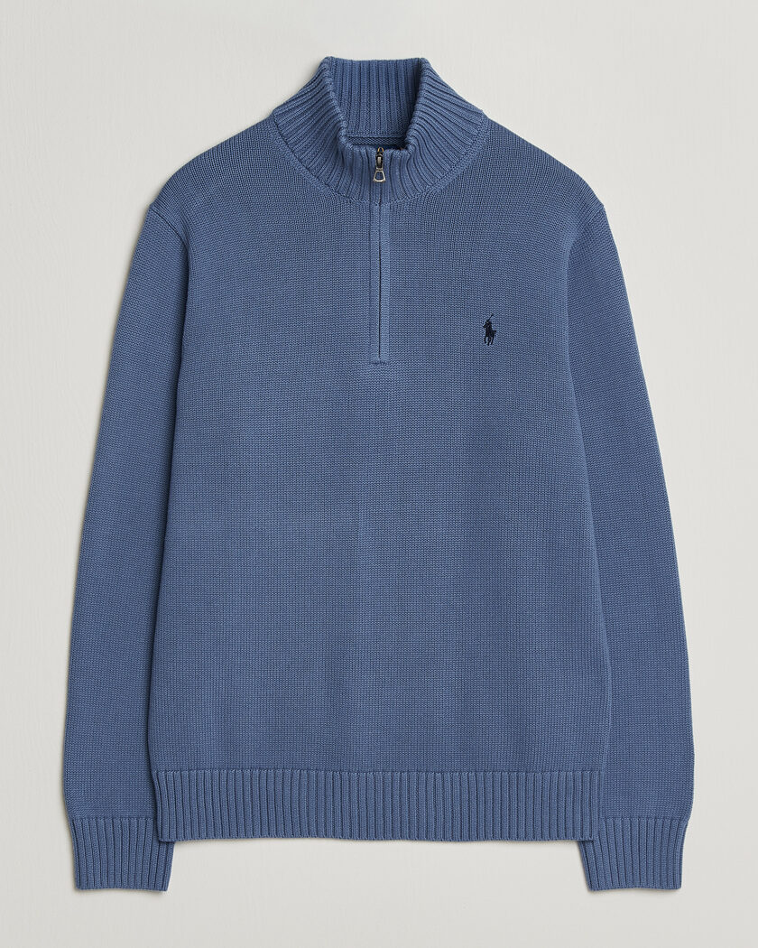 Polo Ralph Lauren Cotton Half Zip Carson Blue – Blå