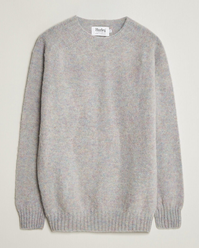 Harley Of Scotland Brushed Supersoft Lambswool Crewneck Aurora – Flerfarget