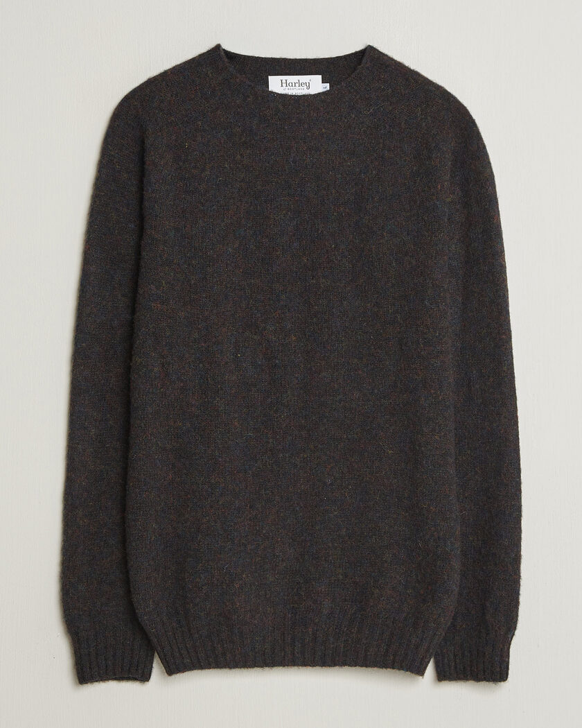 Harley Of Scotland Brushed Supersoft Lambswool Crewneck Volcano – Flerfarget
