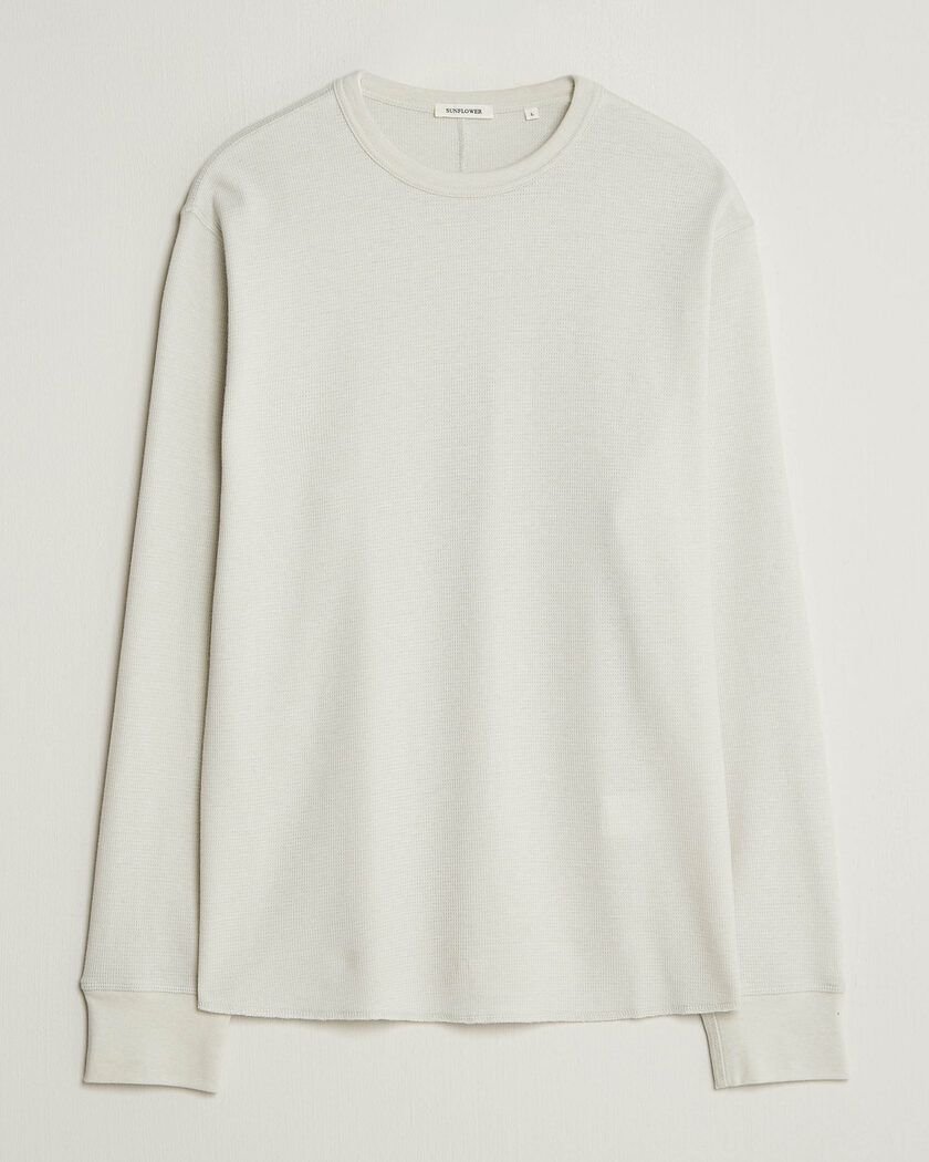 Sunflower Wool Waffle Long Sleeve T-Shirt Kit White – Hvit
