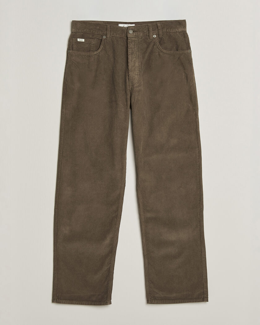 Forét Moor Relaxed Fit Corduroy Pants Faded Wood – Brun