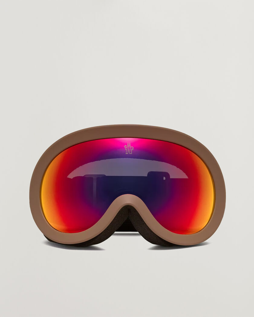 Moncler Lunettes Snowray Ski Googles Matte Dark Brown – Brun
