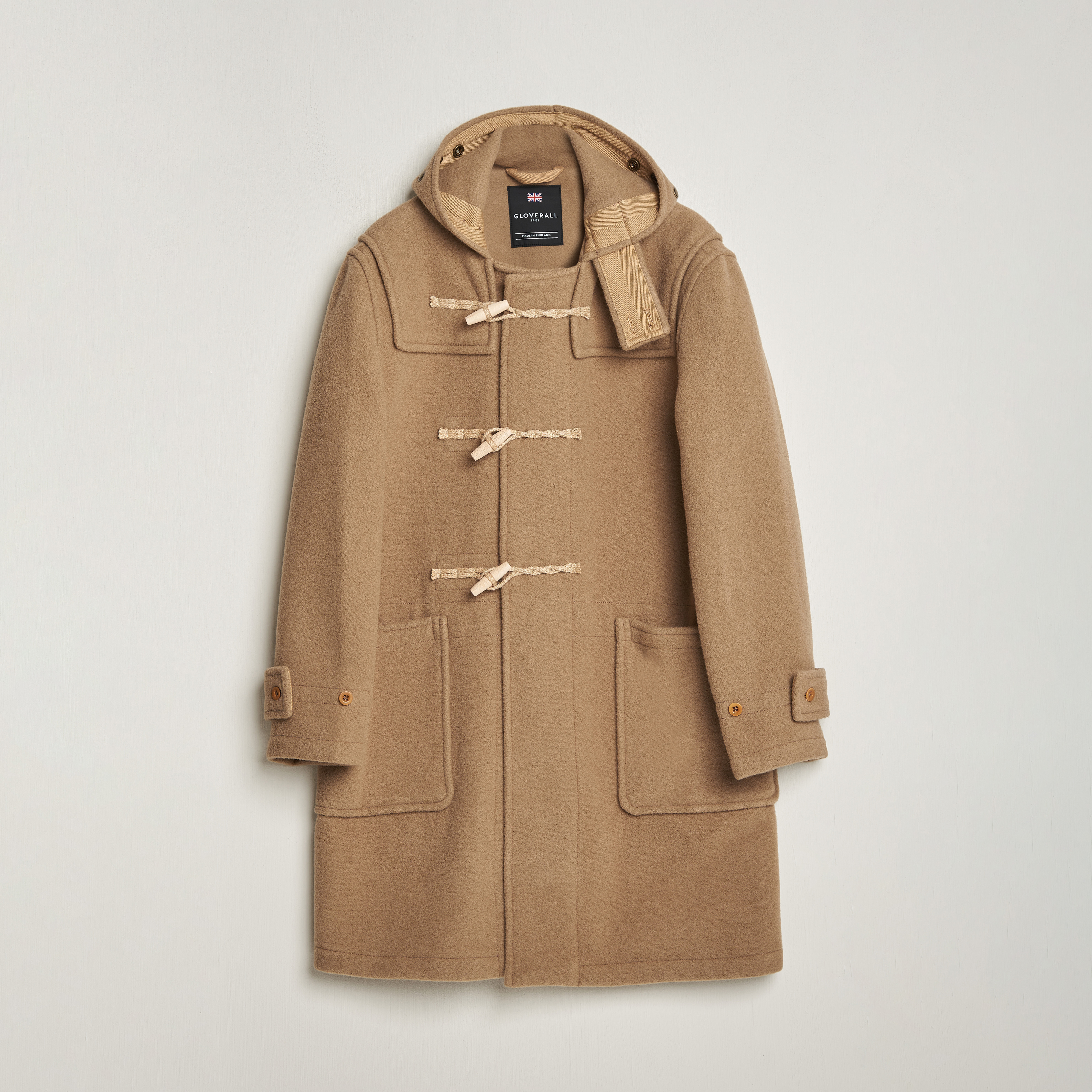 Gloverall 575 Monty Original Duffle Coat Camel hos CareOfCarl.no