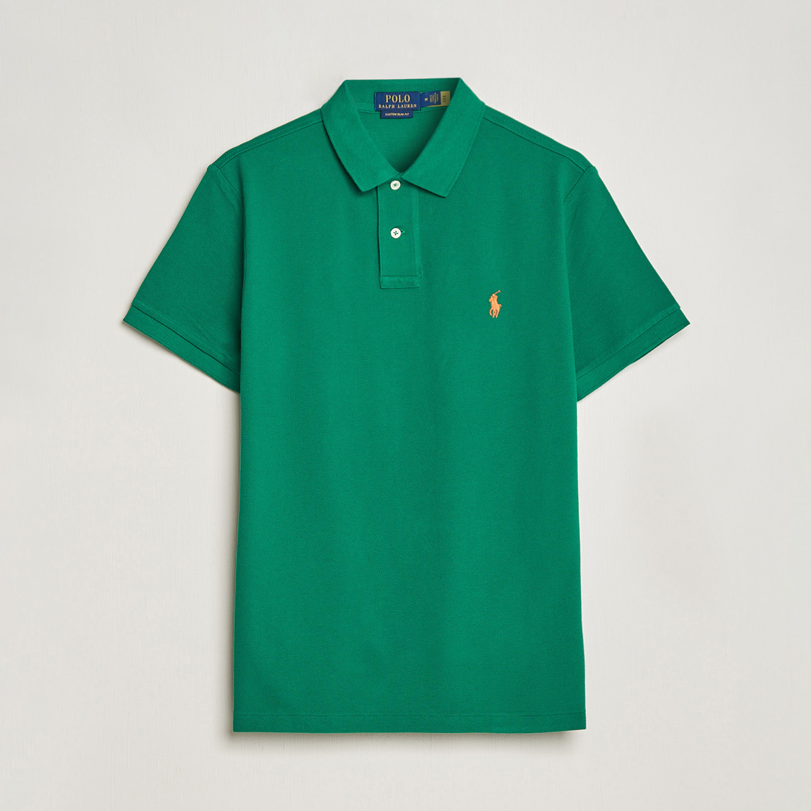 Polo Ralph Lauren Custom Slim Fit Polo Primary Green hos CareOfCarl.no