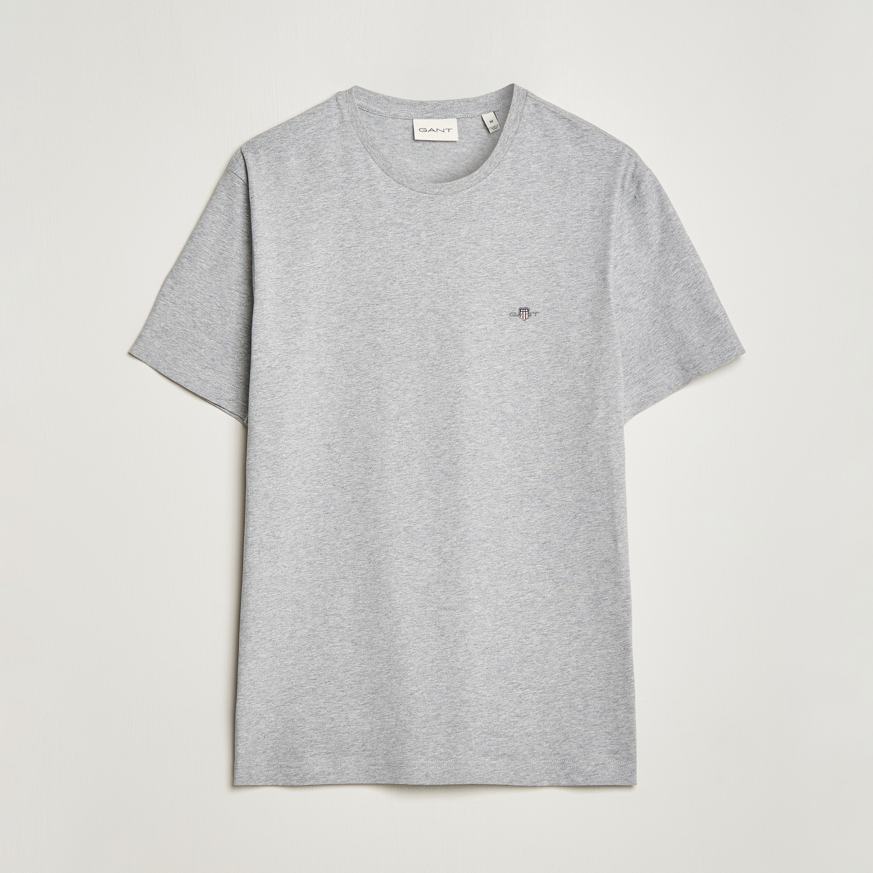 GANT The Original Solid T-Shirt Grey Melange hos CareOfCarl.no