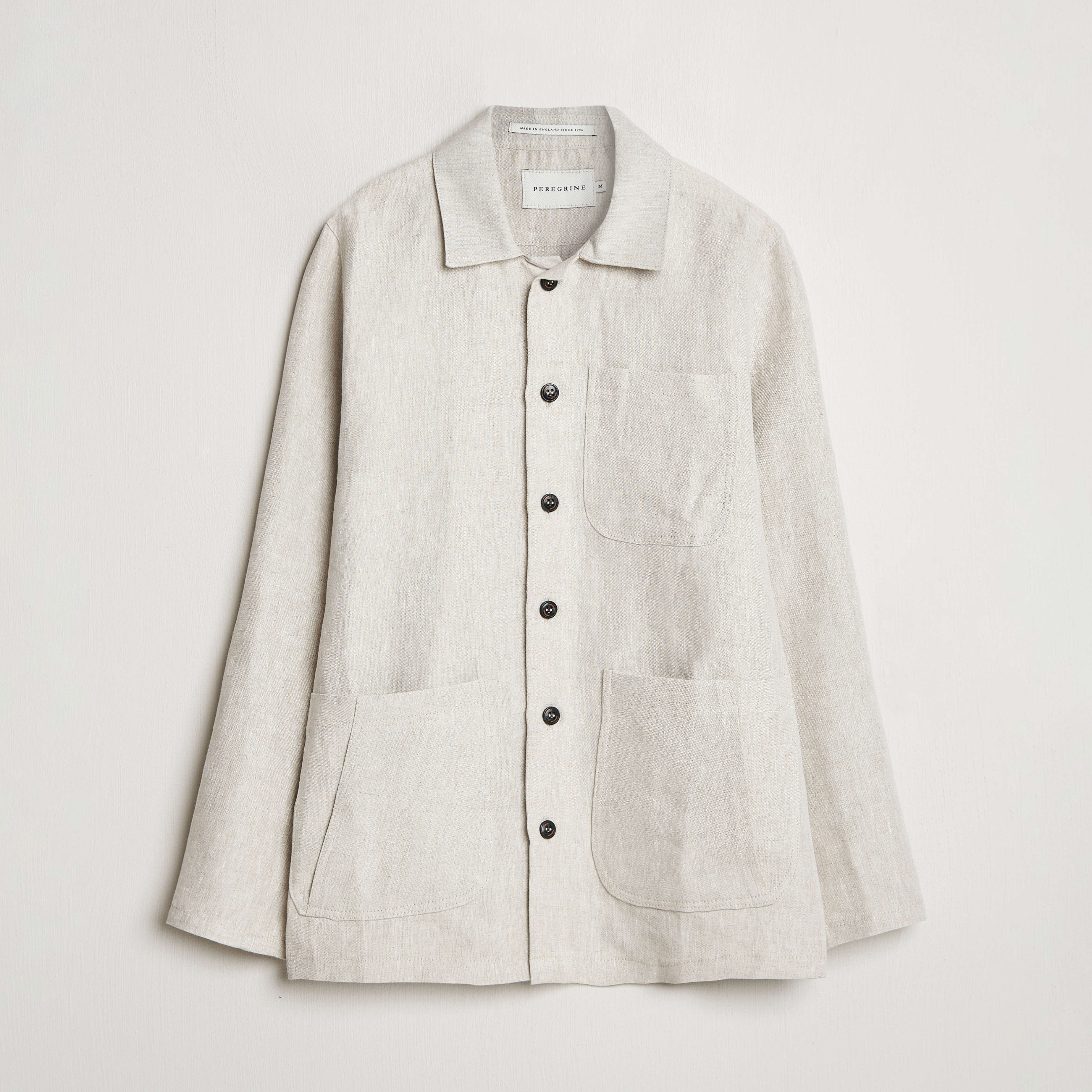 Peregrine Grange Linen Shacket Natural hos CareOfCarl.no