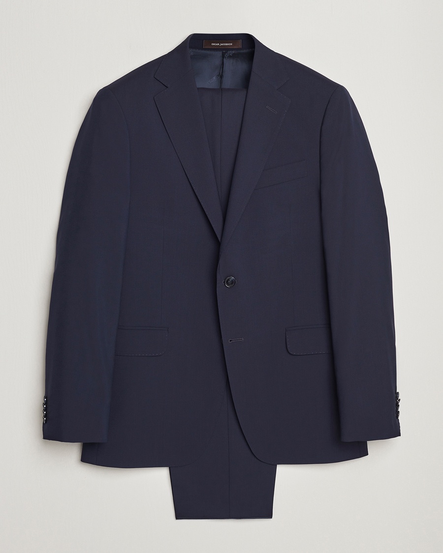 Herre | Tidløse klassikere | Oscar Jacobson | Falk Wool Suit Blue