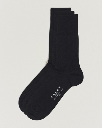 Herre | Vanlige sokker | Falke | 3-Pack Airport Socks Black