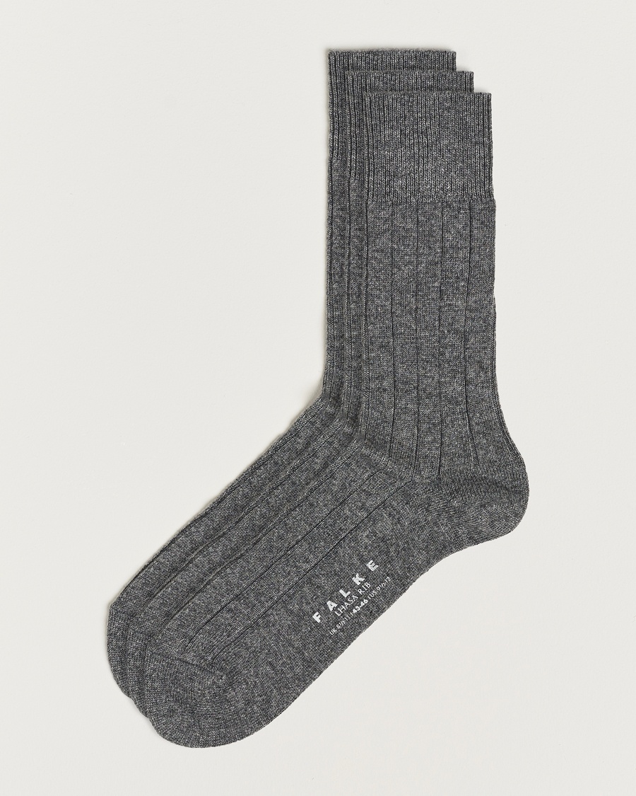 3-Pack Lhasa Cashmere Socks Light Grey – Grå