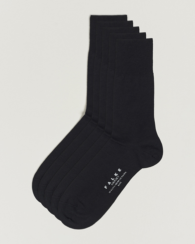 Herre | Vanlige sokker | Falke | 5-Pack Airport Socks Black