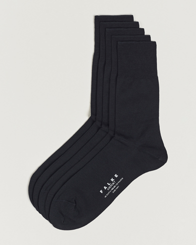 Herre | Vanlige sokker | Falke | 5-Pack Airport Socks Dark Navy