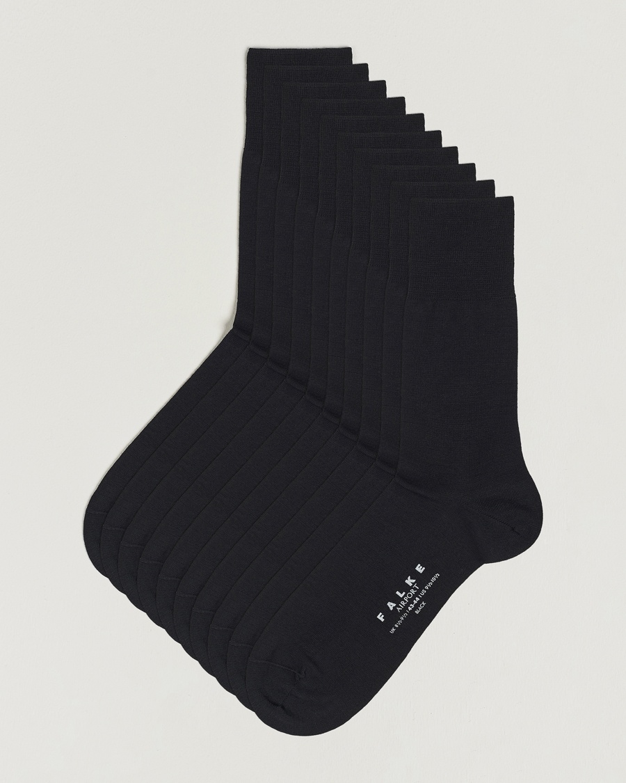 Herre | Falke | Falke | 10-Pack Airport Socks Black