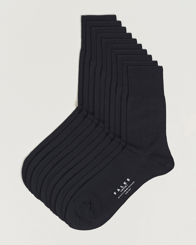 Herre | Vanlige sokker | Falke | 10-Pack Airport Socks Dark Navy