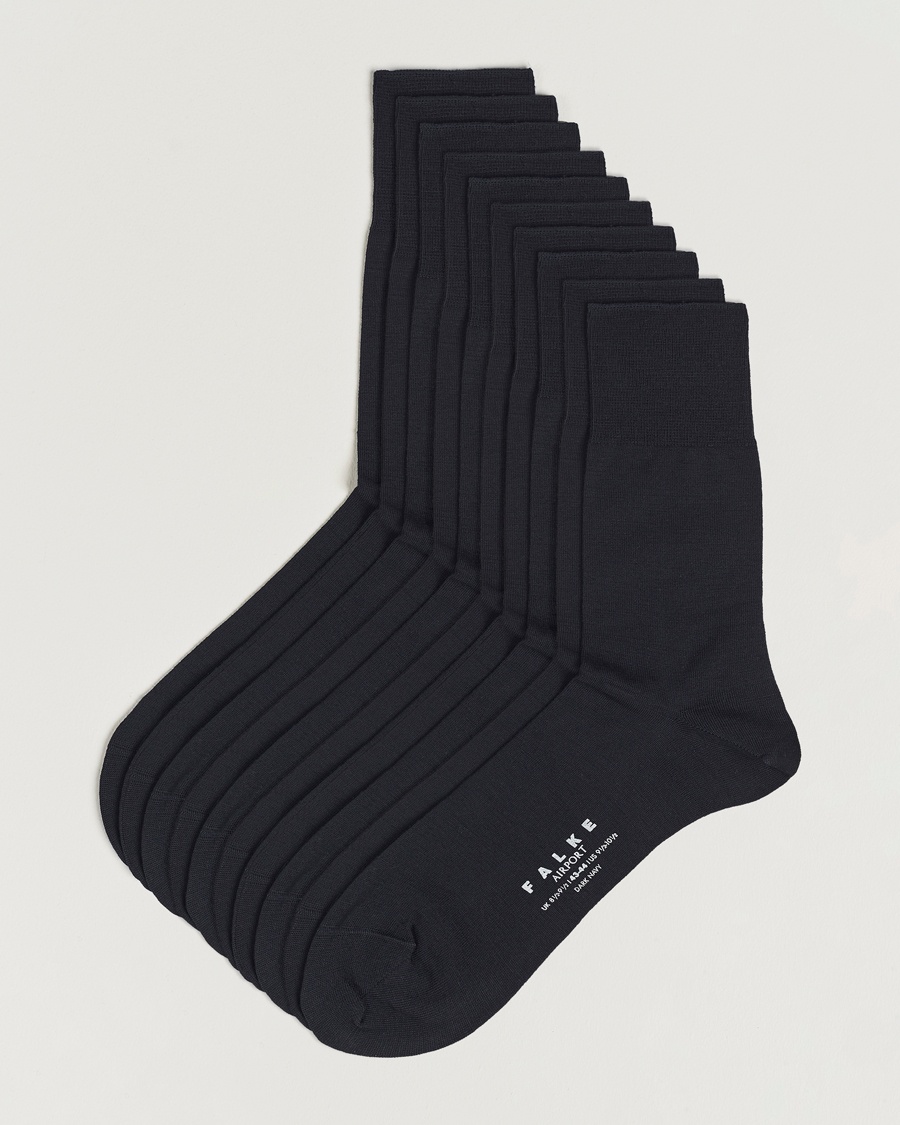 Herre | Falke | Falke | 10-Pack Airport Socks Dark Navy