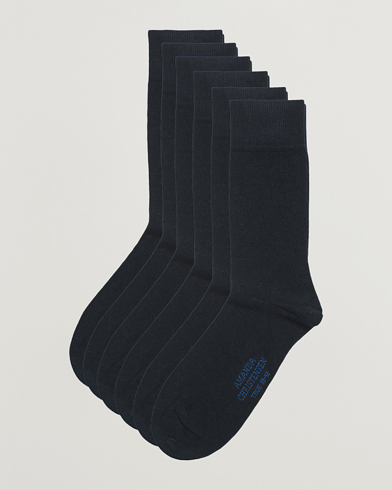 Herre | Vanlige sokker | Amanda Christensen | 6-Pack True Cotton Socks Dark Navy