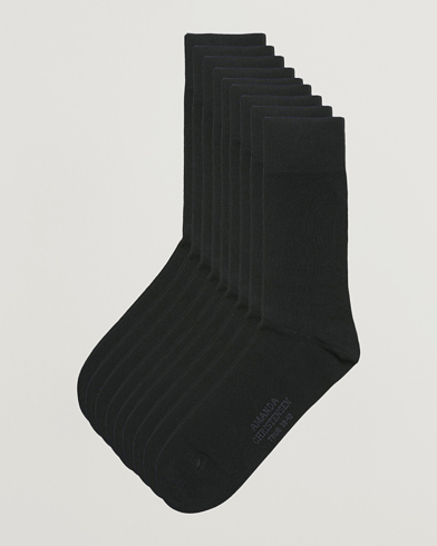 Herre | Avdelinger | Amanda Christensen | 9-Pack True Cotton Socks Black