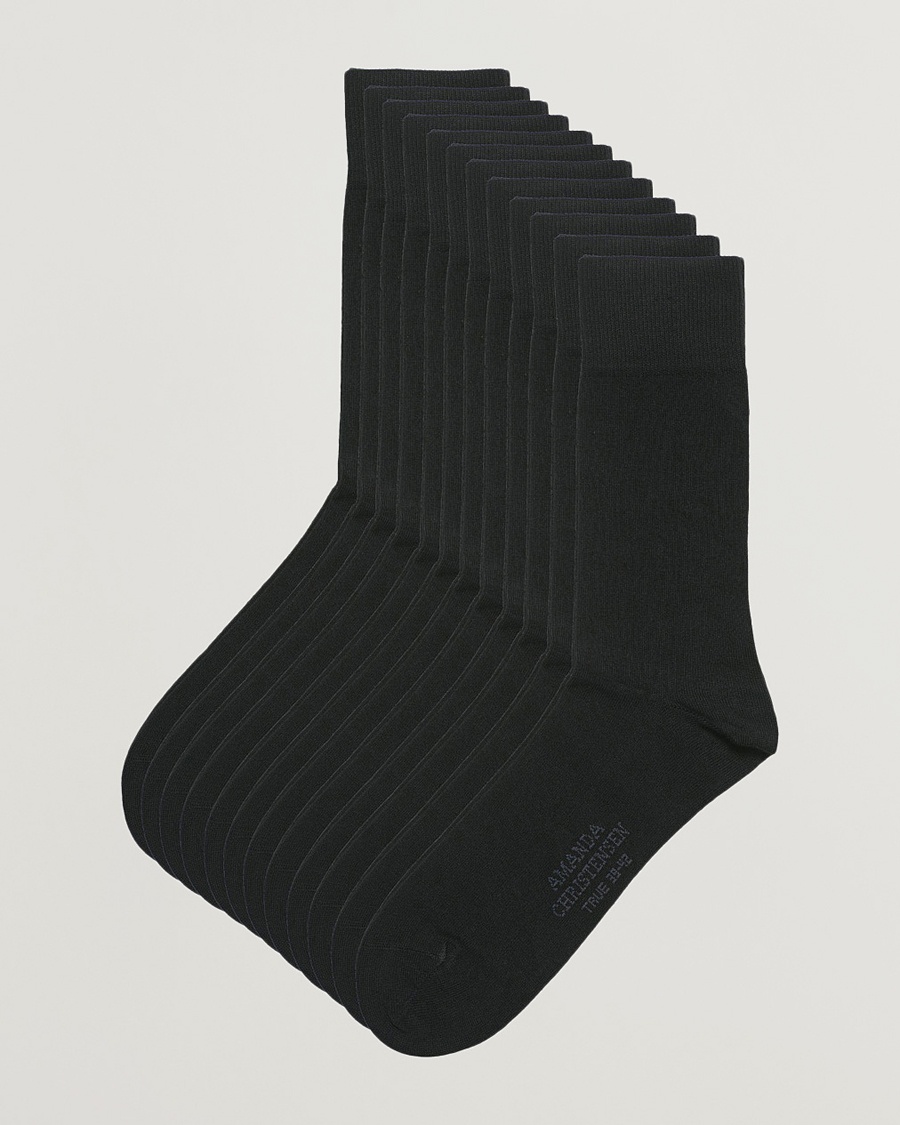 Herre | Amanda Christensen | Amanda Christensen | 12-Pack True Cotton Socks Black