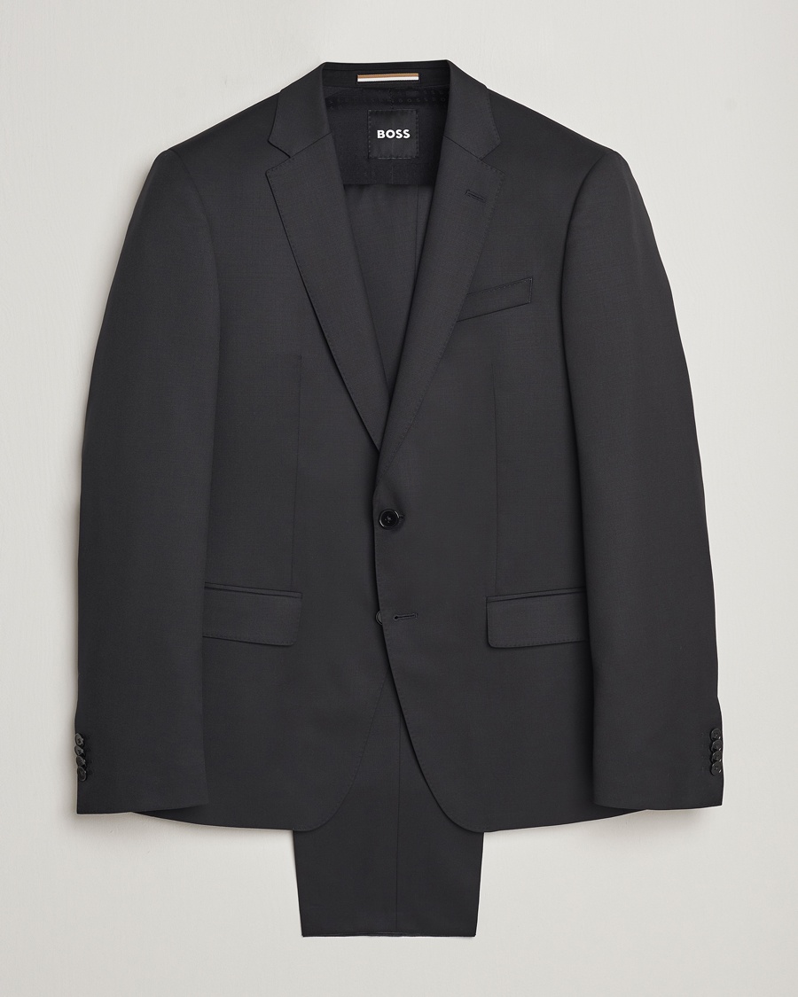 Herre | Business & Beyond - Formal | BOSS BLACK | Huge Wool Suit Black