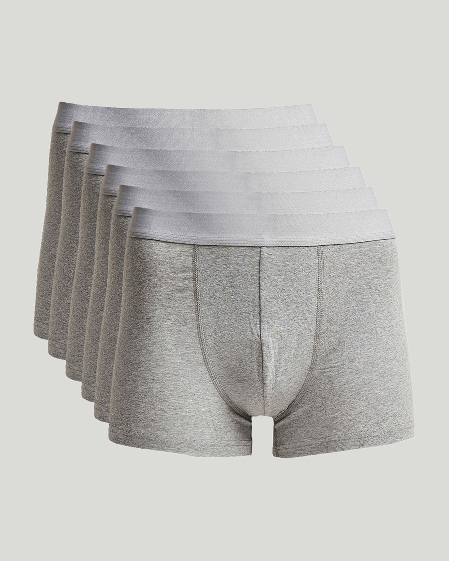 Bread & Boxers 6-Pack Boxer Brief Grey Melange – Grå