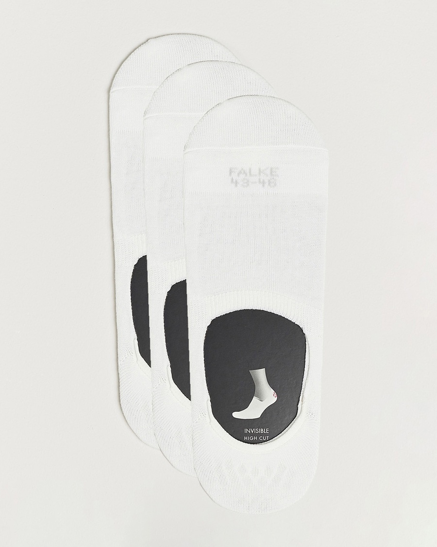 Herre | Sokker | Falke | 3-pack Casual High Cut Sneaker Socks White