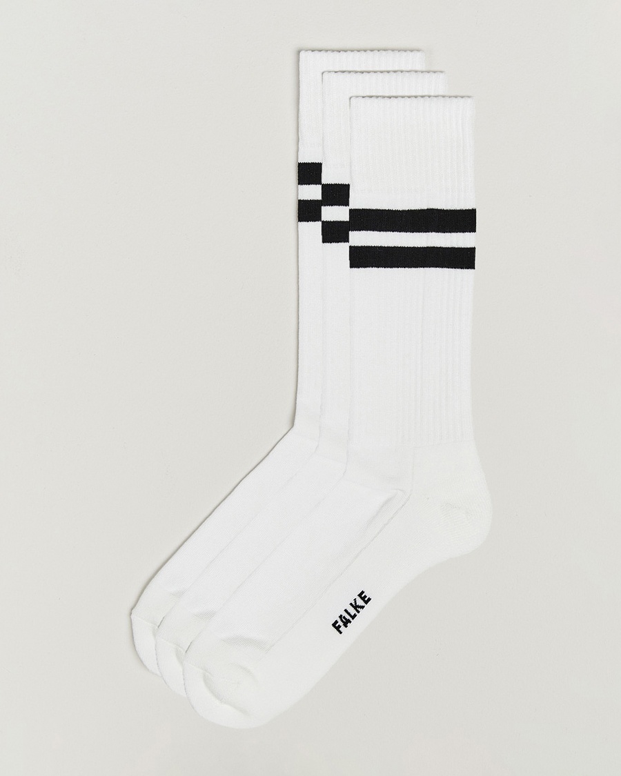 Herre | Sokker | Falke | 3-pack Dynamic Tennis Socks White/Black