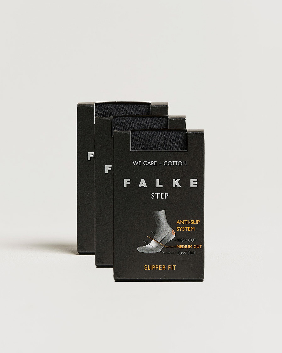 Herre | Sokker | Falke | 3-pack Step In Box Loafer Socks Black