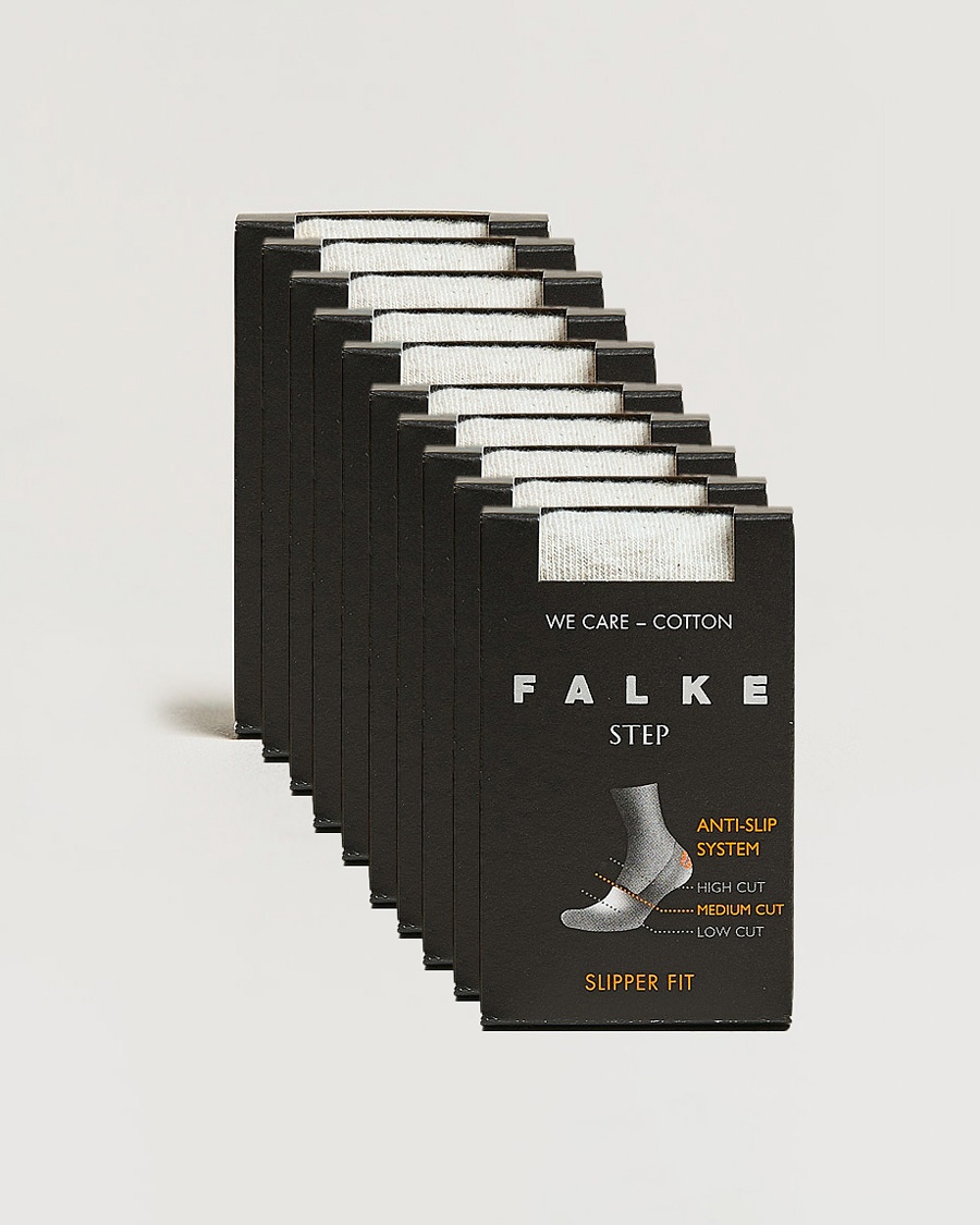 Herre | Sokker | Falke | 10-pack Step In Box Loafer Socks White