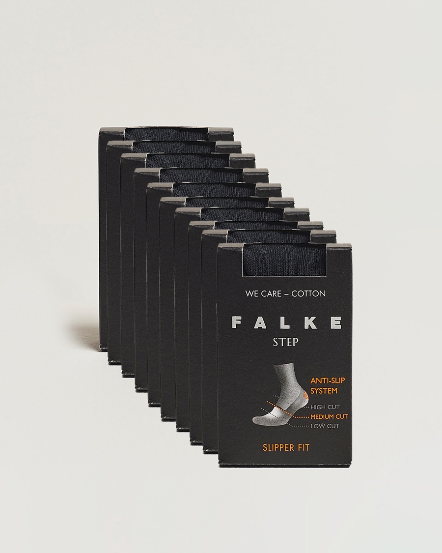 Falke 10-pack Step In Box Loafer Socks Black – Svart