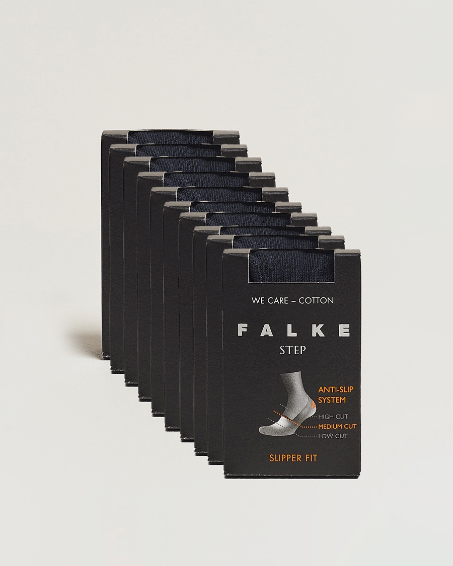 Herre | Sokker | Falke | 10-pack Step In Box Loafer Socks Navy