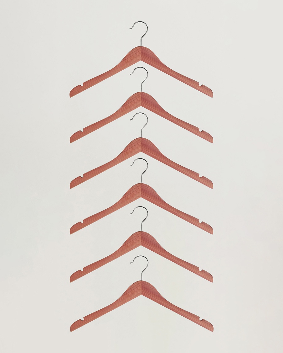 6-pack Cedar Wood Shirt Hangers